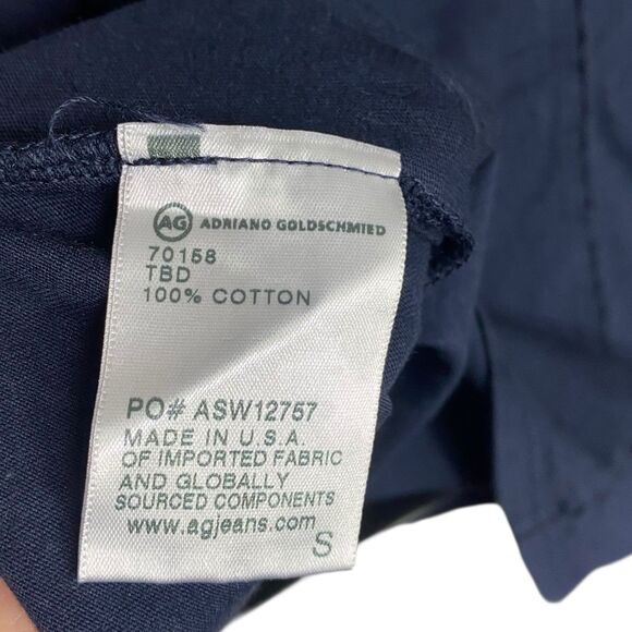 AG Adriano Goldschmied Womens S Henson Tee Navy Blue T-Shirt Casual Preppy NEW - Picture 7 of 8